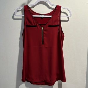 Express Red with Black trim Tank Top Blouse